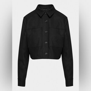 NWT - Aritzia Wilfred Little Cropped Jacket - Precision Wool - Small - Black